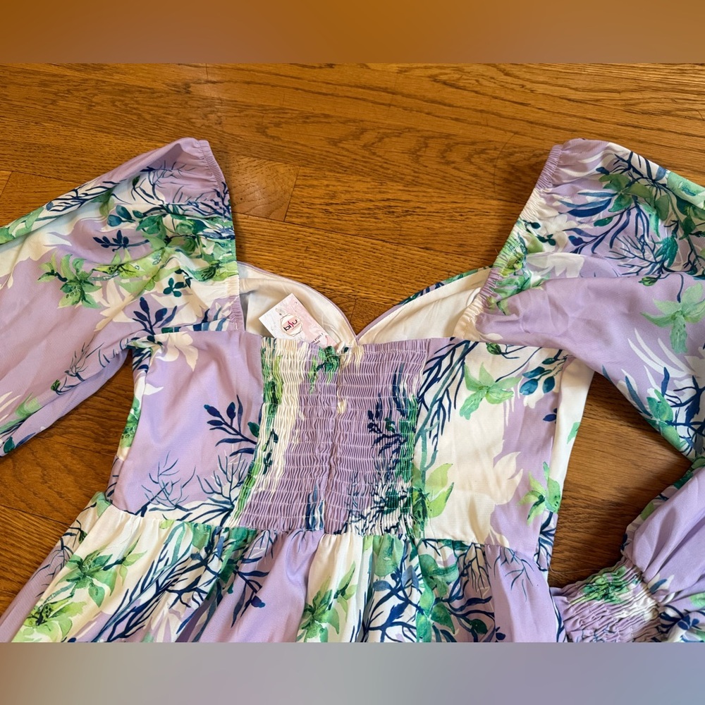NWT Sweetheart neck Floral Maxi Dress in size M - Picture 12 of 13